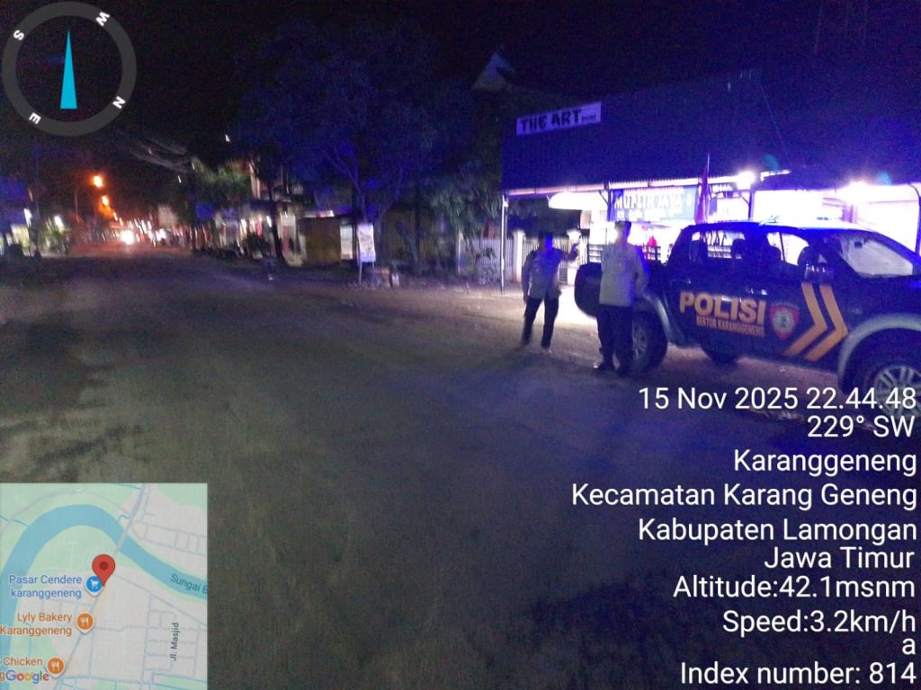 Patroli Blue Light Polsek Karanggeneng Intensif Cegah Gangguan Kamtibmas di Jalur Poros Karanggeneng–Sukodadi
