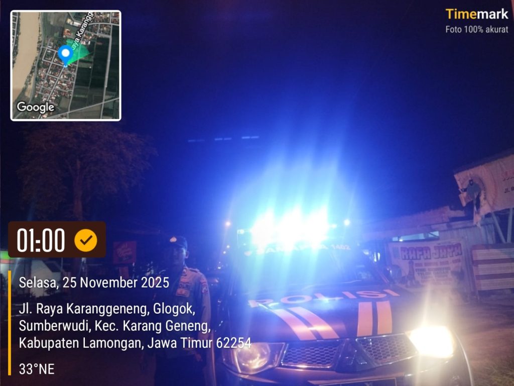 Patroli Dini Hari, Polsek Karanggeneng Sasar Jalur Rawan Guna Jaga Stabilitas Kamtibmas