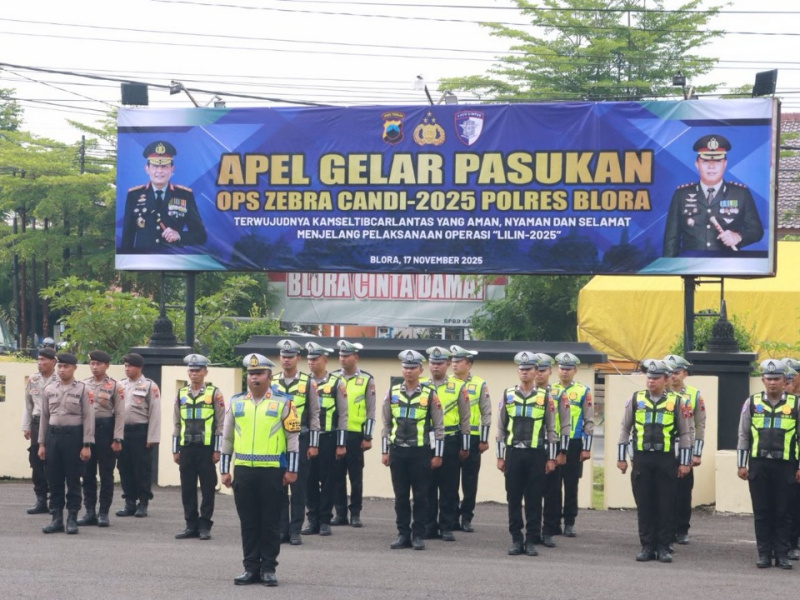 Polres Blora Gelar Operasi Zebra Candi 2025 Selama 14 Hari