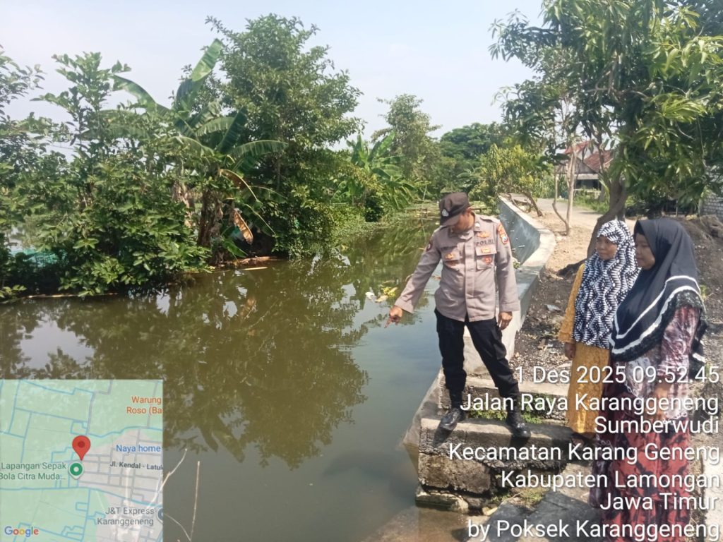 Polsek Karanggeneng Patroli Rawan Bencana Kendalkemlagi: “Waspada Banjir dan Longsor, Segera Lapor!