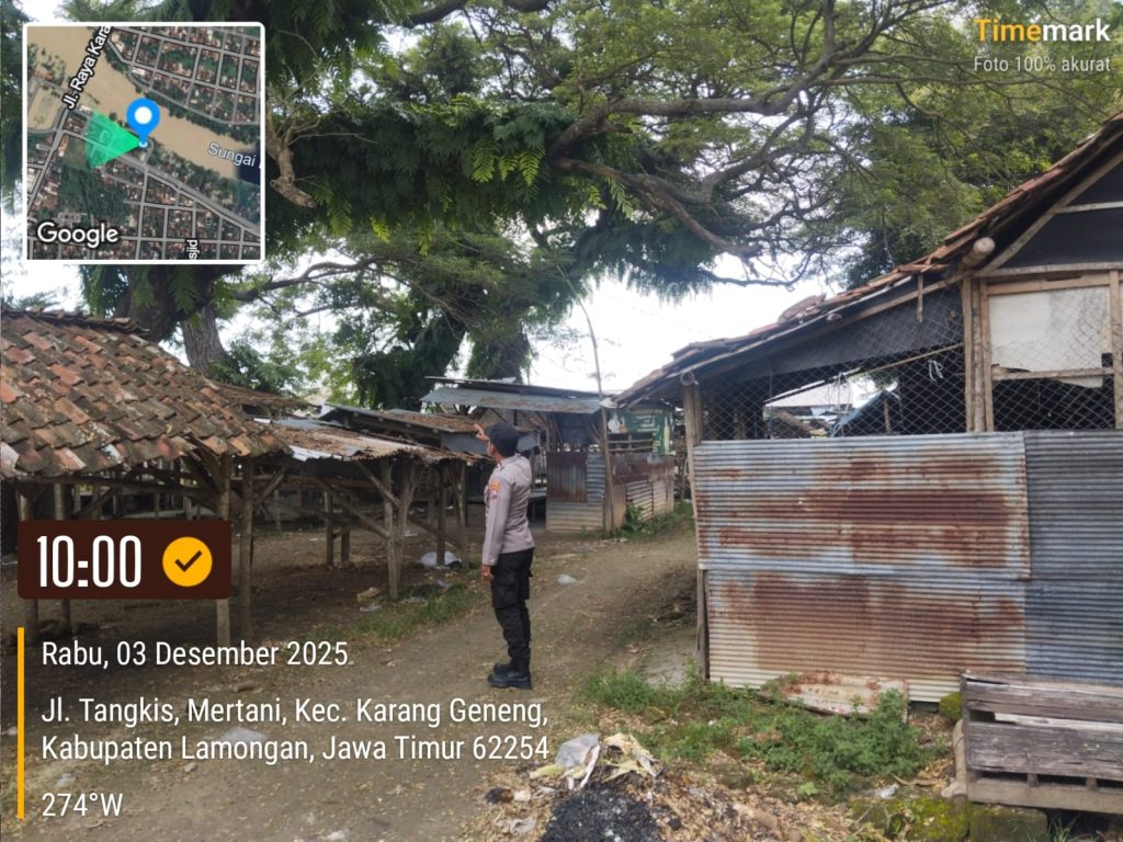 Polsek Karanggeneng Patroli Rawan Bencana Alam di Desa Mertani, Antisipasi Longsor dan Banjir Musim Hujan