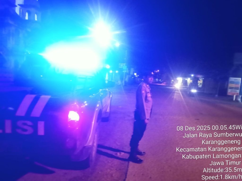 Polsek Karanggeneng Gencarkan Patroli Blue Light, Sterilkan Jalur Rawan Gangguan Kamtibmas Dini Hari