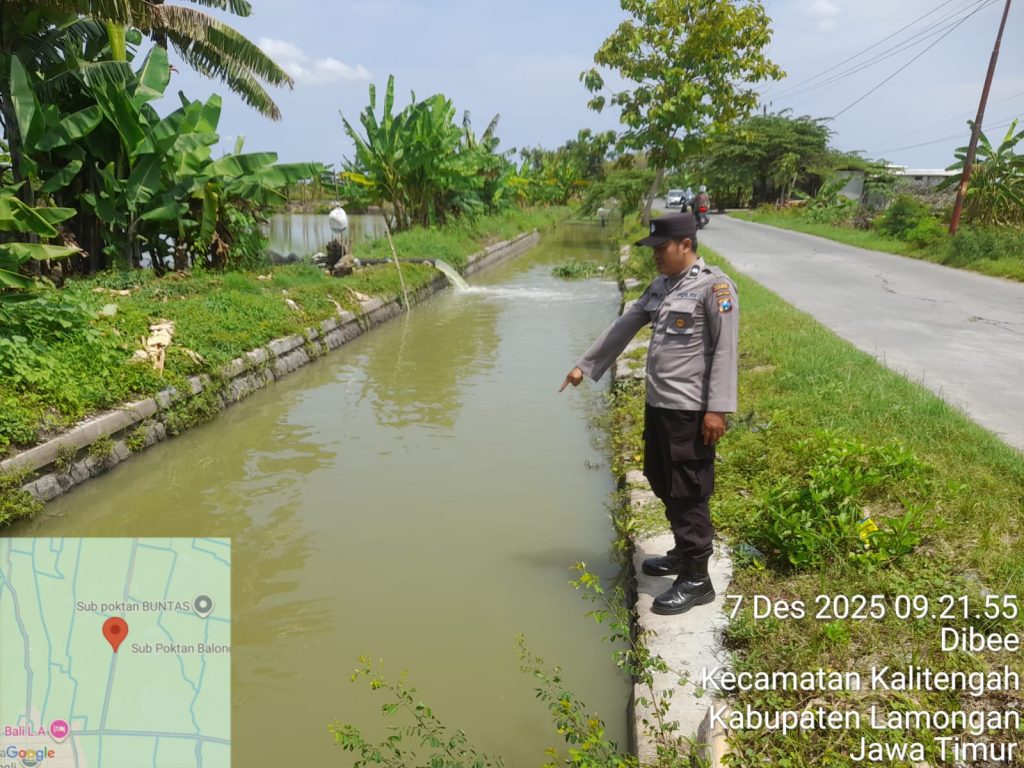 Polsek Kalitengah Sisir Titik Rawan, Patroli Presisi Antisipasi Banjir dan Pohon Tumbang