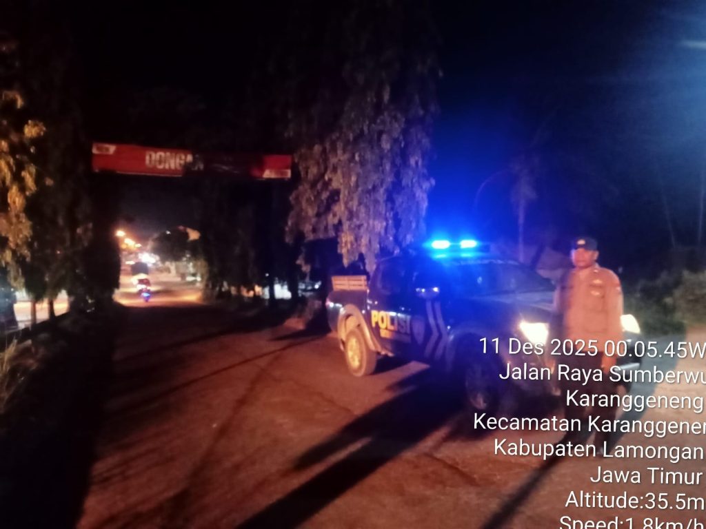 Polsek Karanggeneng Gelar Patroli Blue Light Dini Hari, Antisipasi Guantibmas di Jalur Rawan