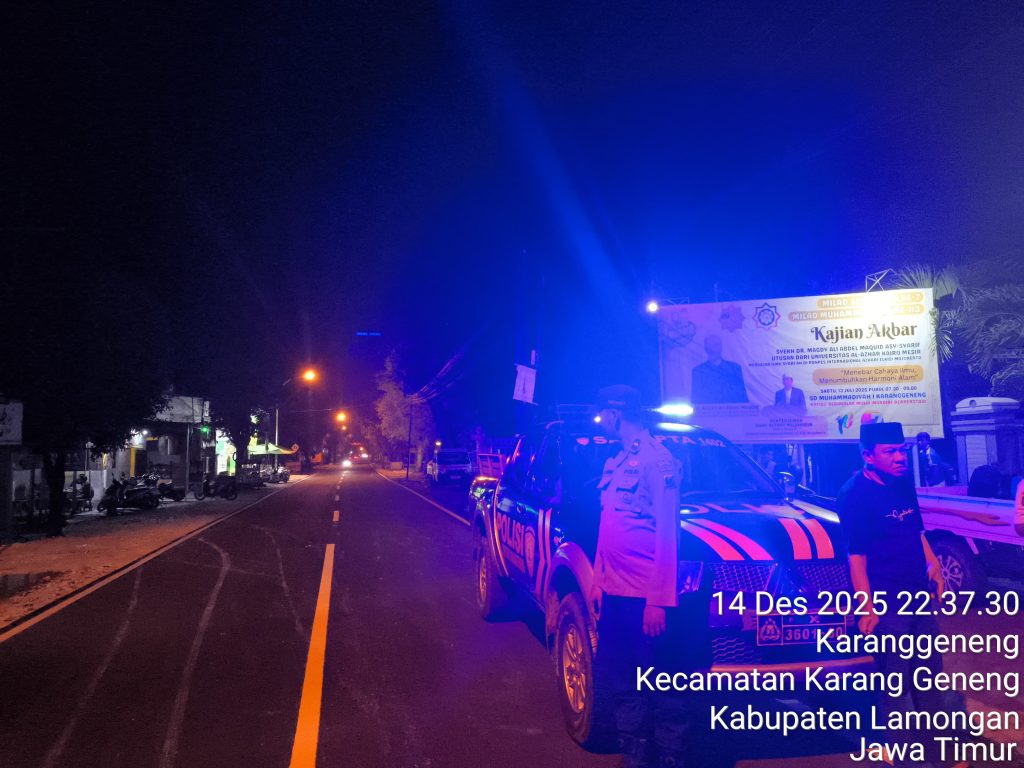 Patroli Blue Light Tengah Malam, Kapolsek Karanggeneng Pimpin Langsung Pengamanan Wilayah