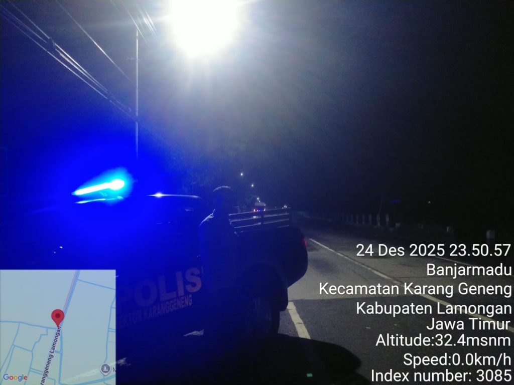 Blue Light Patrol Dini Hari, Polsek Karanggeneng Tutup Celah Konvoi dan Gangguan Kamtibmas